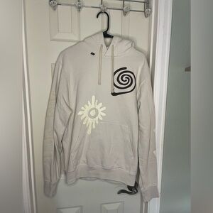 Nike Men’s Small Hooded Club Pullover Cream Colored